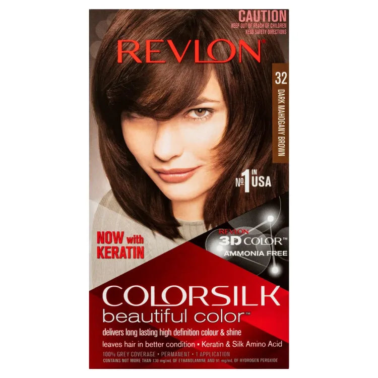Revlon Colorsilk Hair Color 32 Dark Mahogany Brown - Buy Online in Pakistan at Cosmia.pk