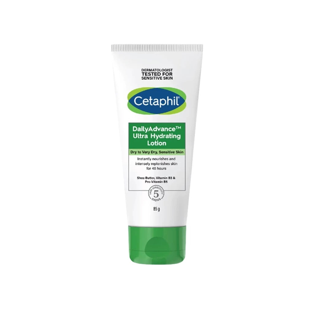 Cetaphil DailyAdvance Ultra Hydrating Lotion 85g tube - Shea Butter, Vitamin B3 and Pro-Vitamin B5
