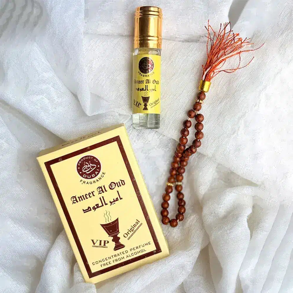 Original labbaik Ameer Al Oud attar With Tasbeeh - 6ml - Buy Online in Pakistan at Cosmia.pk