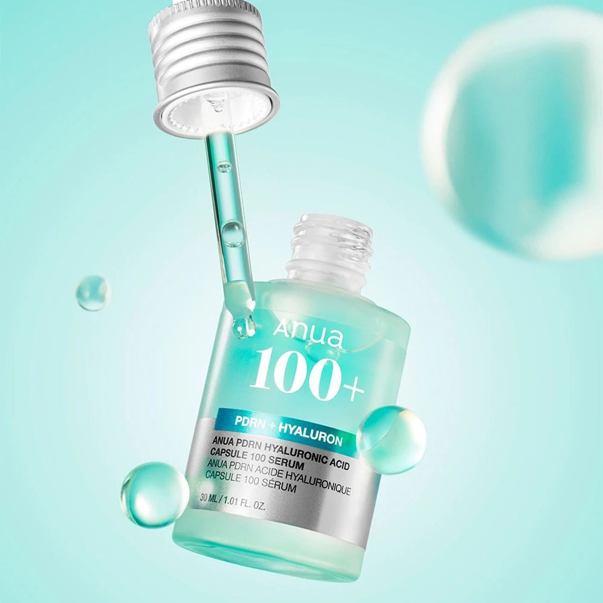 Anua PDRN Hyaluronic Acid Capsule 100 Serum 30ml dropper lifestyle shot — buy online in Pakistan