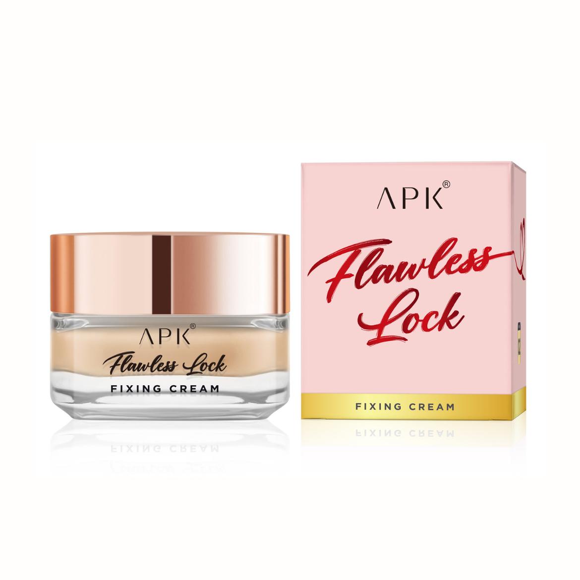 APK Flawless Lock Fixing Cream jar and box — hydrating makeup primer online in Pakistan