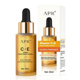 APK Vitamin C+E Brightening Serum 30ml box and bottle in hand