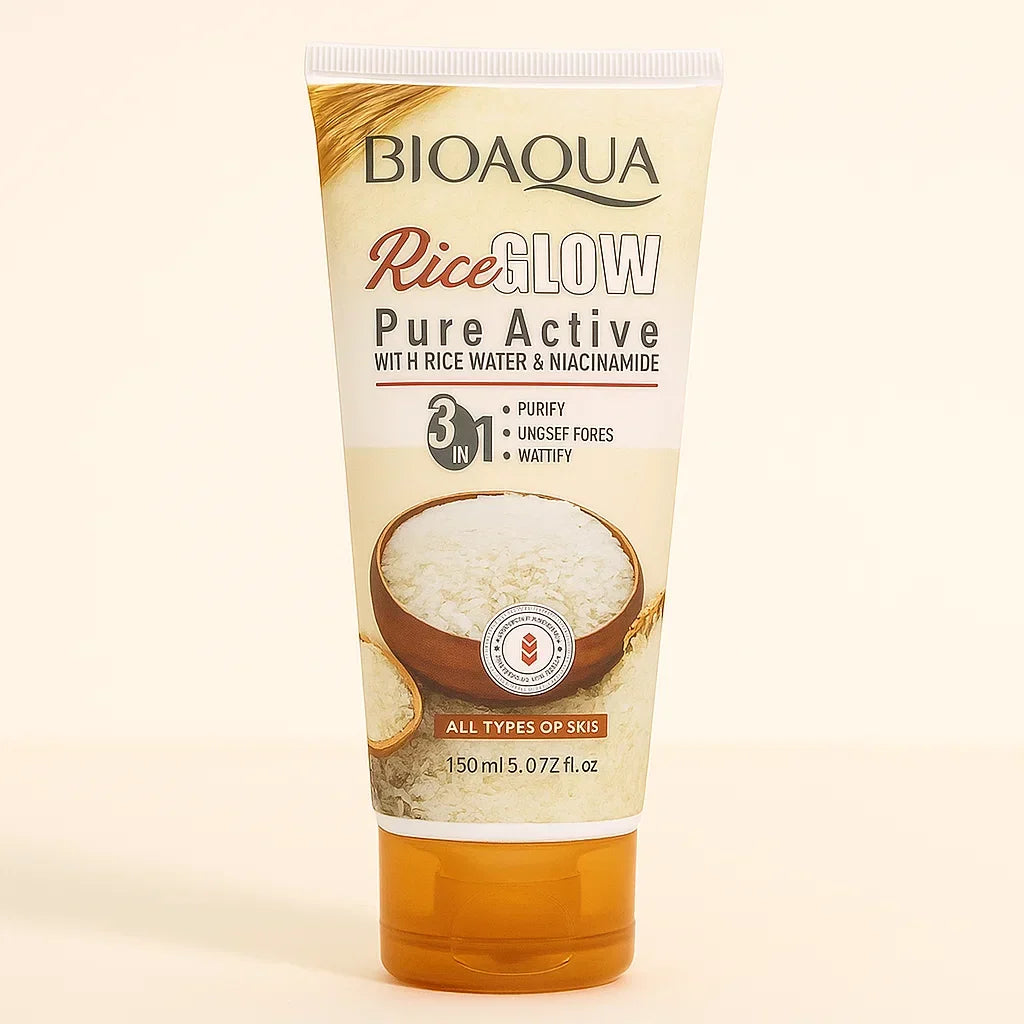 Bioaqua Rice Glow 3‑in‑1 Face Wash - 150ml - Buy Online in Pakistan at Cosmia.pk