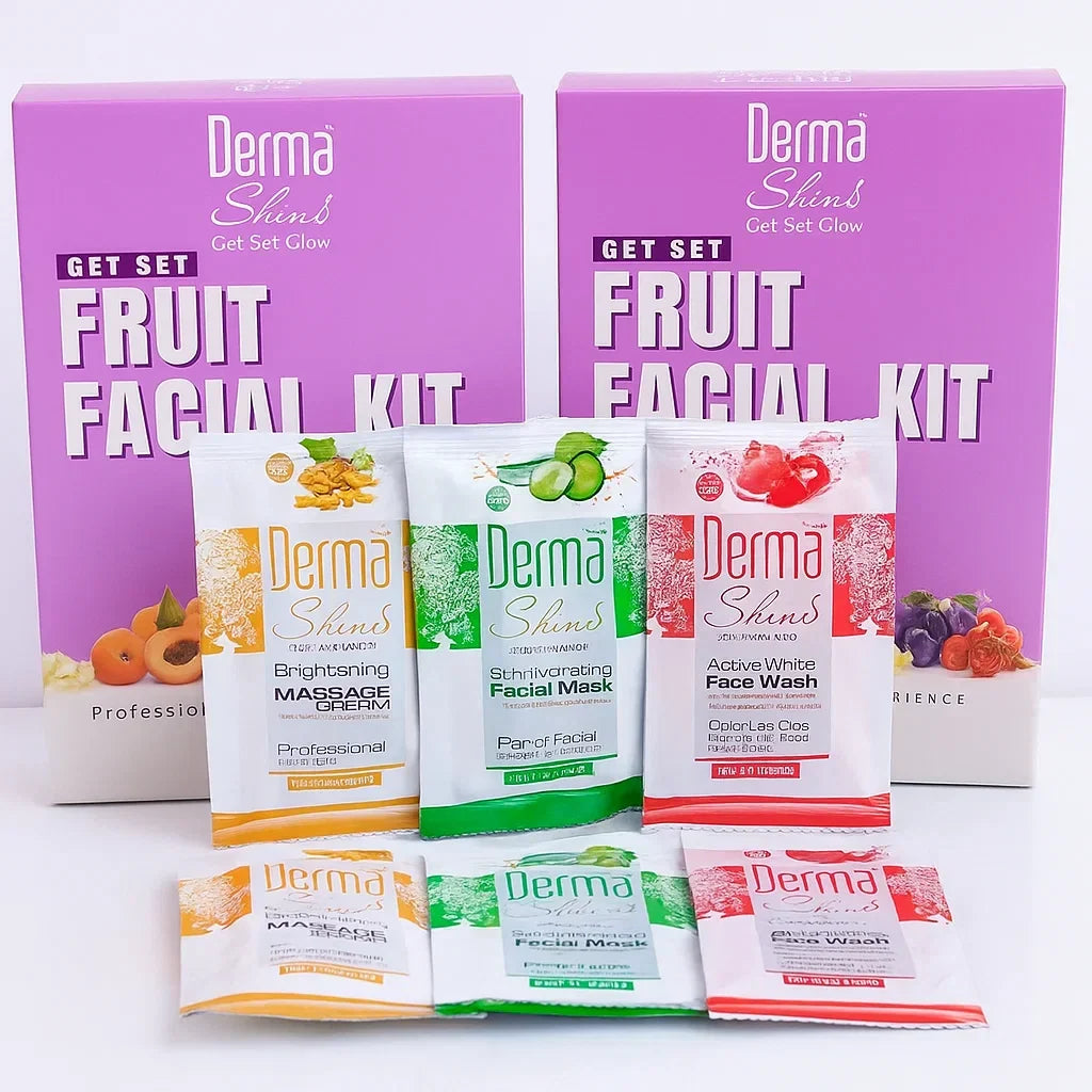 Derma Shine Fruit Facial Kit Sachet - 6 Packs - Buy Online in Pakistan at Cosmia.pk