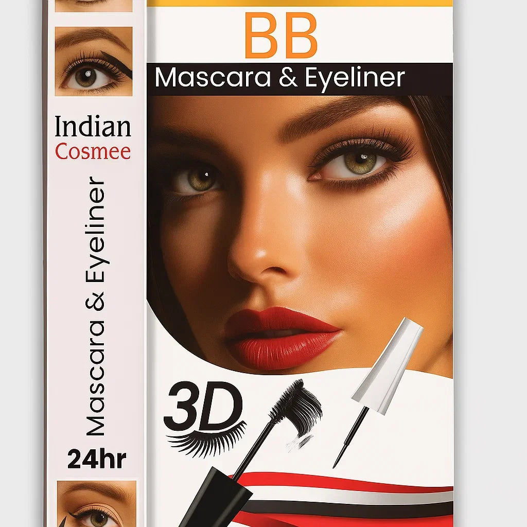 Indian Cosmee 3D 2 in 1 Mascara & Eyeliner - Buy Online in Pakistan at Cosmia.pk