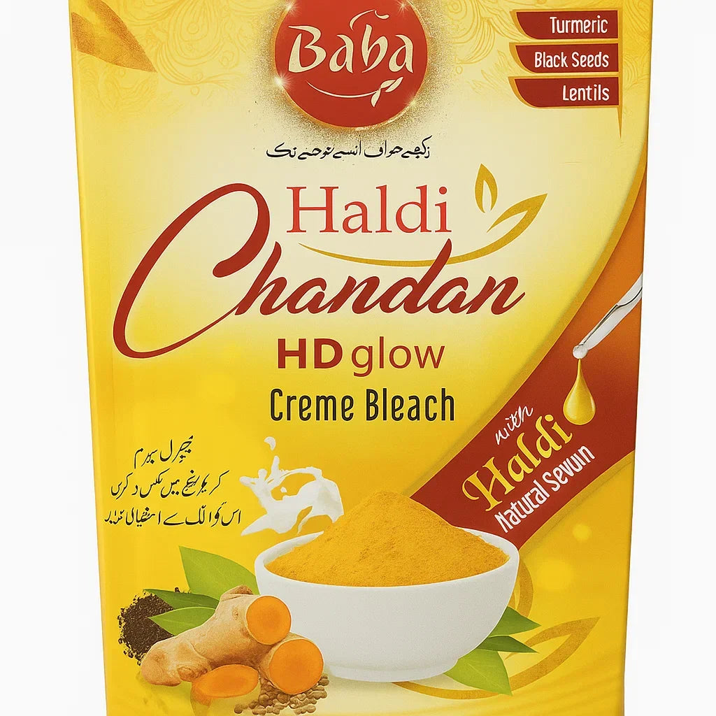 Baba Haldi Chandan Creme Bleach with Haldi Natural Serum - Buy Online in Pakistan at Cosmia.pk