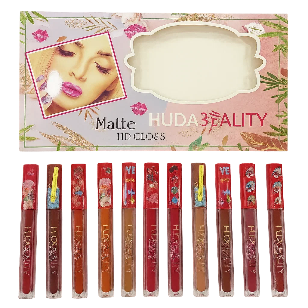 12 Pcs Huda Beauty Matte Liquid Lip Gloss - Buy Online in Pakistan at Cosmia.pk