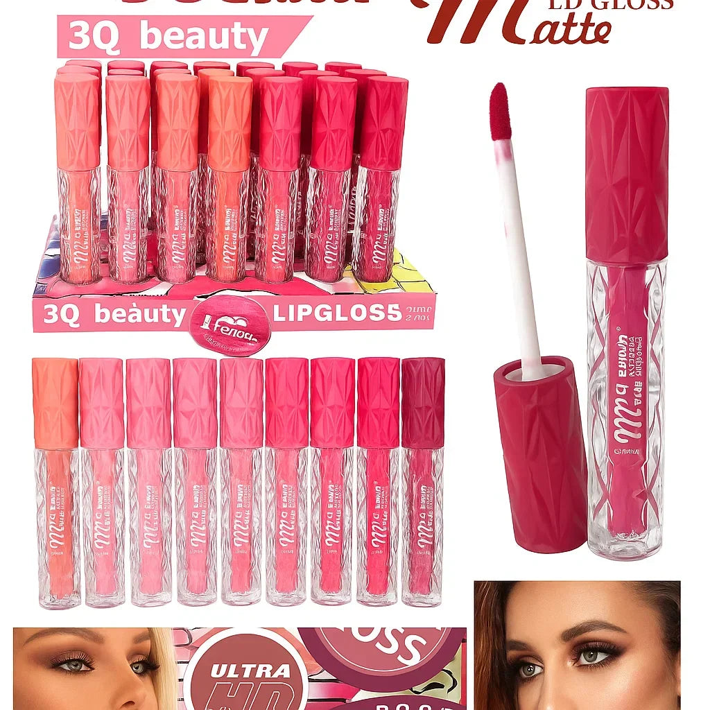 3Q Beauty Matte Lip Glosses 12 Pcs set - Buy Online in Pakistan at Cosmia.pk