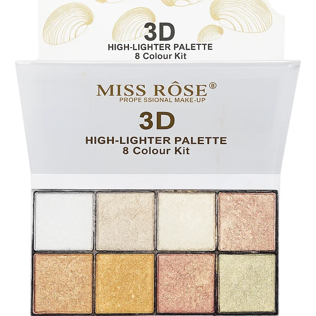 Miss Rose Highlighter 3D - 8 Colour Kit - Buy Online in Pakistan at Cosmia.pk