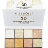 Miss Rose Highlighter 3D - 8 Colour Kit - Buy Online in Pakistan at Cosmia.pk