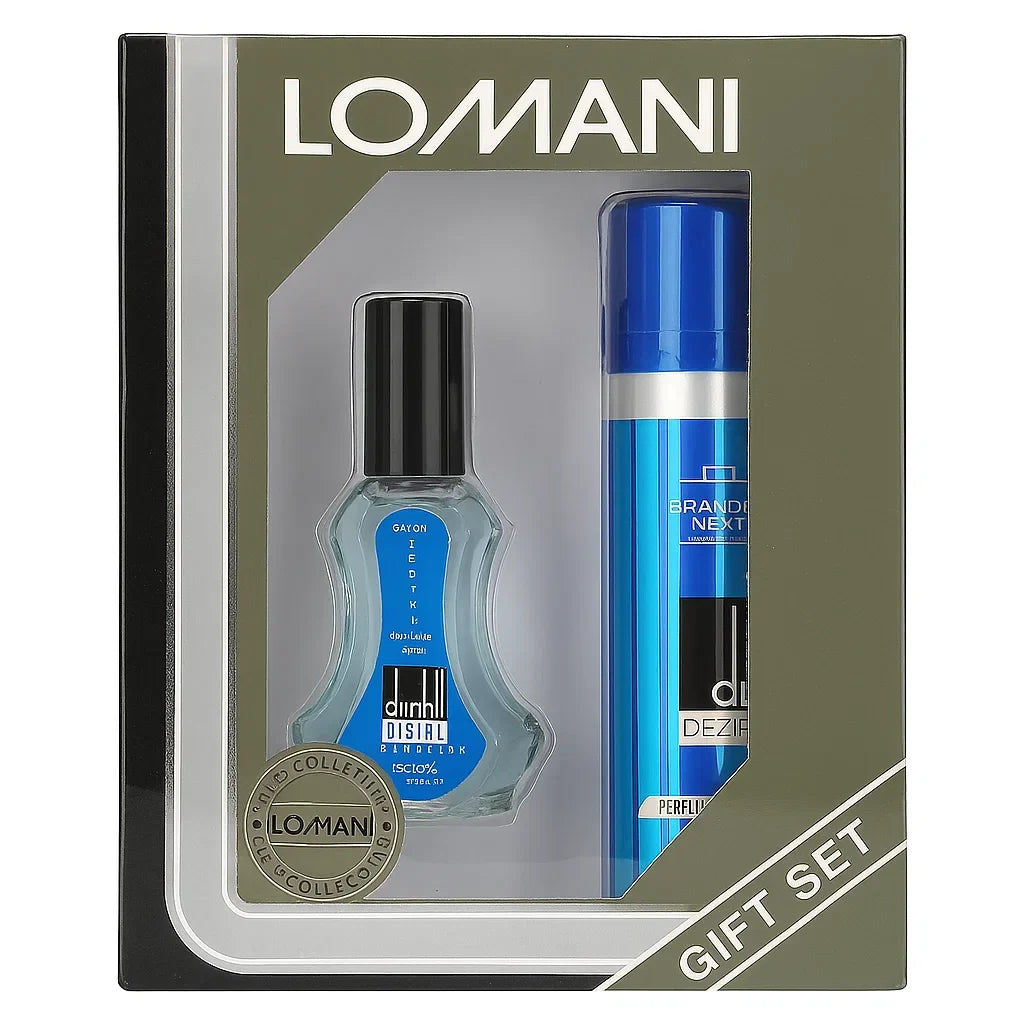 Lomani Dunhill Blue Perfume & Body Spray Gift Set – 2‑Piece Fragrance - Buy Online in Pakistan at Cosmia.pk