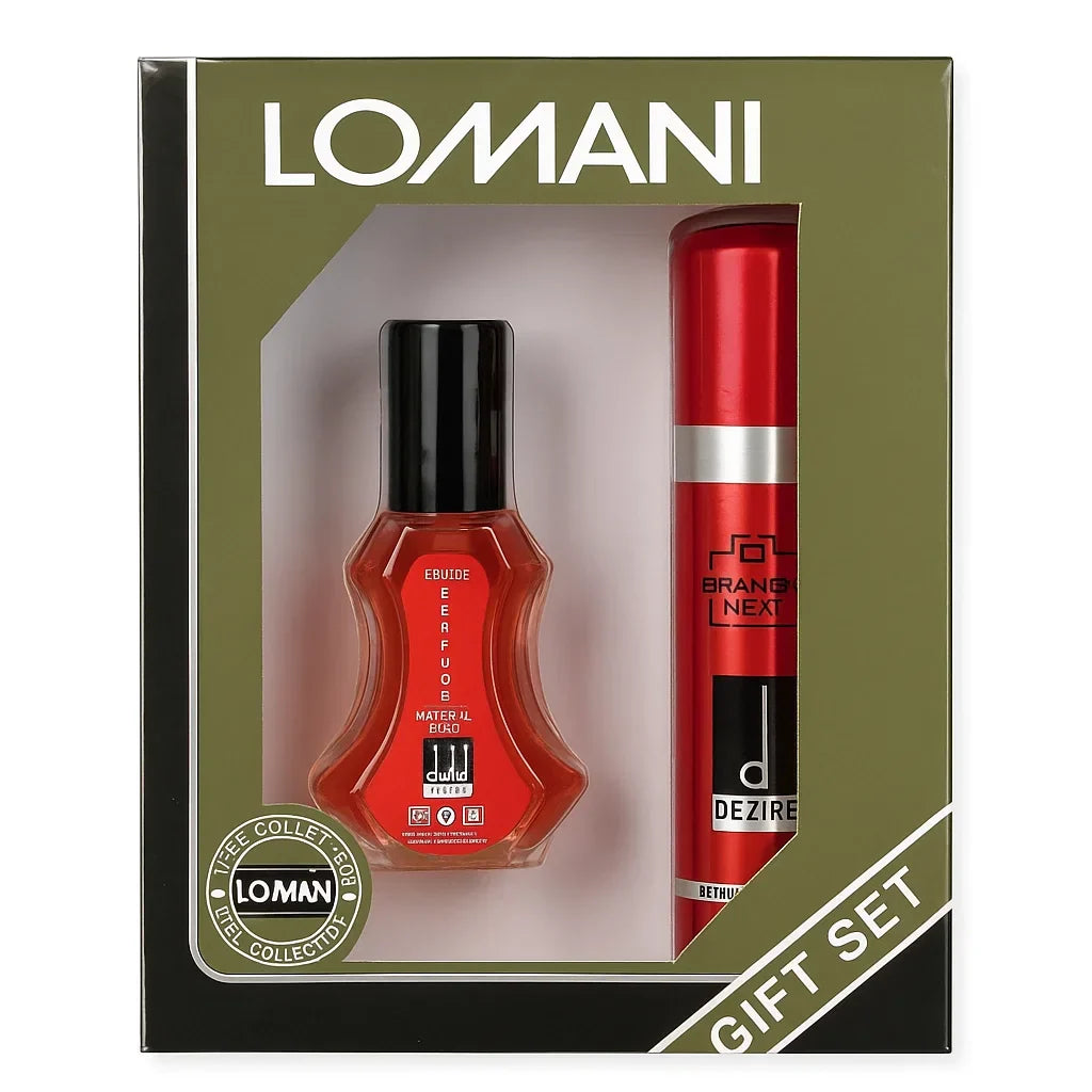 Lomani Dunhill Red Perfume & Body Spray Gift Set – 2 Piece Fragrance - Buy Online in Pakistan at Cosmia.pk