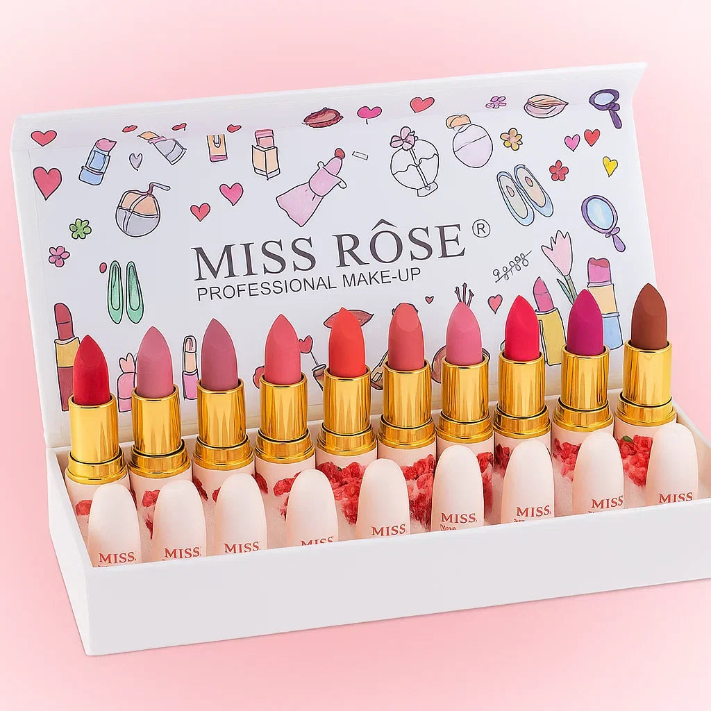 Miss Rose Lipsticks - 12 Pcs Set - Buy Online in Pakistan at Cosmia.pk
