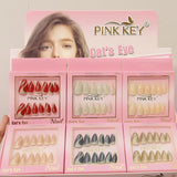 Pink Key Cat's Eye Artificial Nails - Buy Online in Pakistan at Cosmia.pk