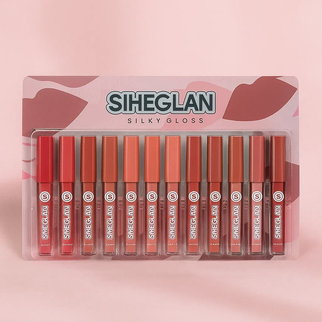 SIHEGLAN Nude Lip Gloss - 12 Pcs Set - Buy Online in Pakistan at Cosmia.pk