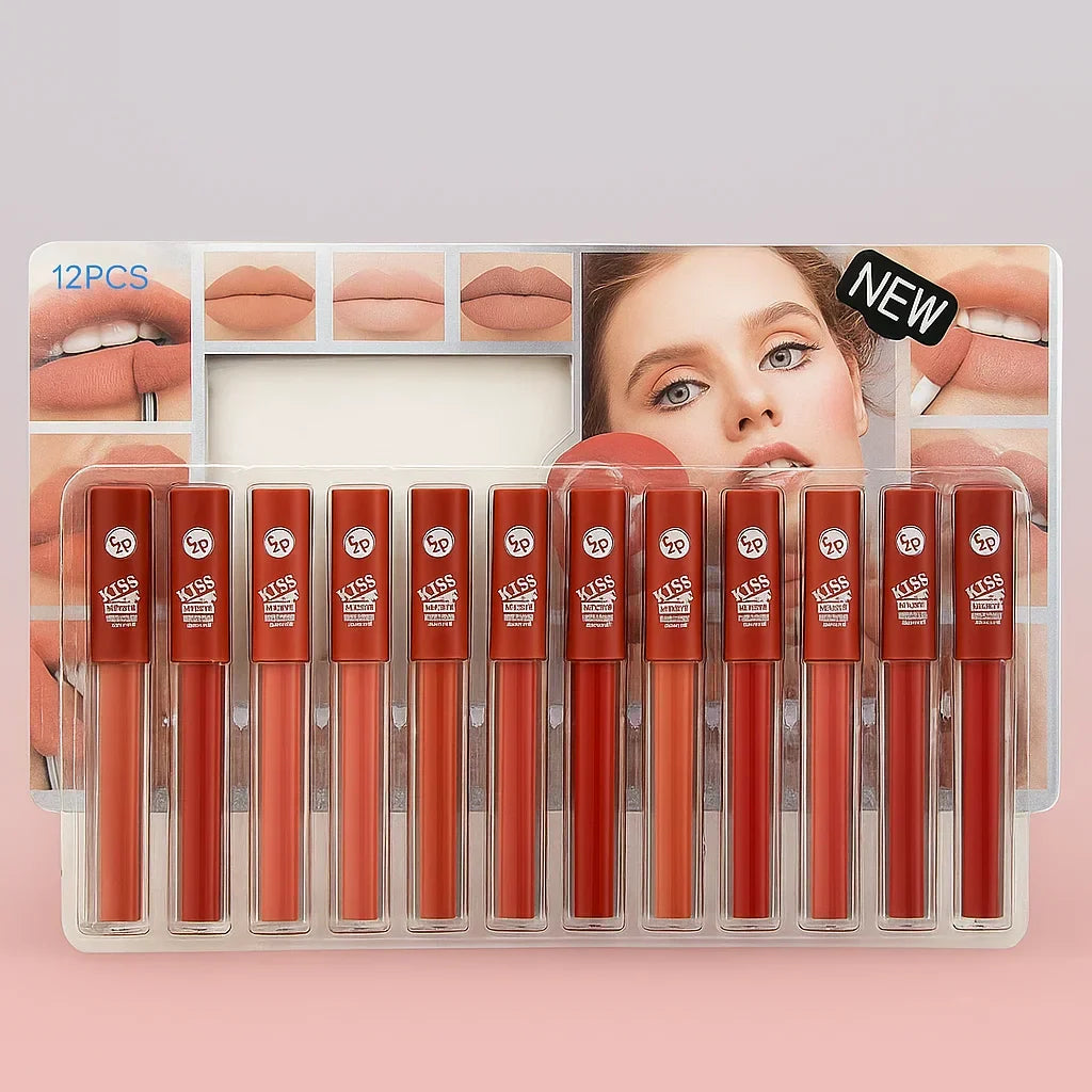 GR Kiss Matte Long Lasting Lip Glosses - 12 Pcs Set - Buy Online in Pakistan at Cosmia.pk
