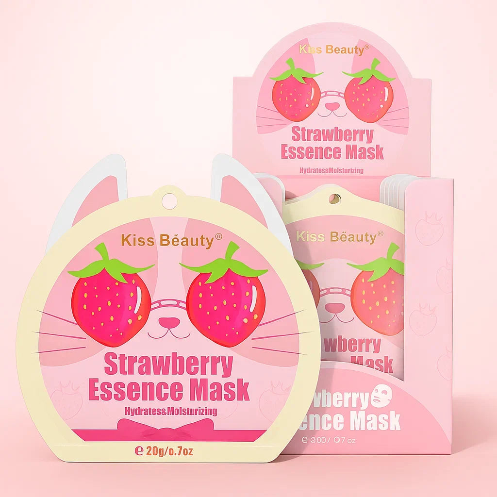 Kiss Beauty Strawberry Essence Mask - 20g - Buy Online in Pakistan at Cosmia.pk