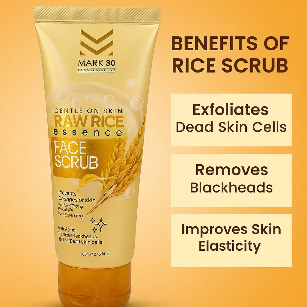 MARK-30 Raw Rice Face Scrub – 100ml - Buy Online in Pakistan at Cosmia.pk