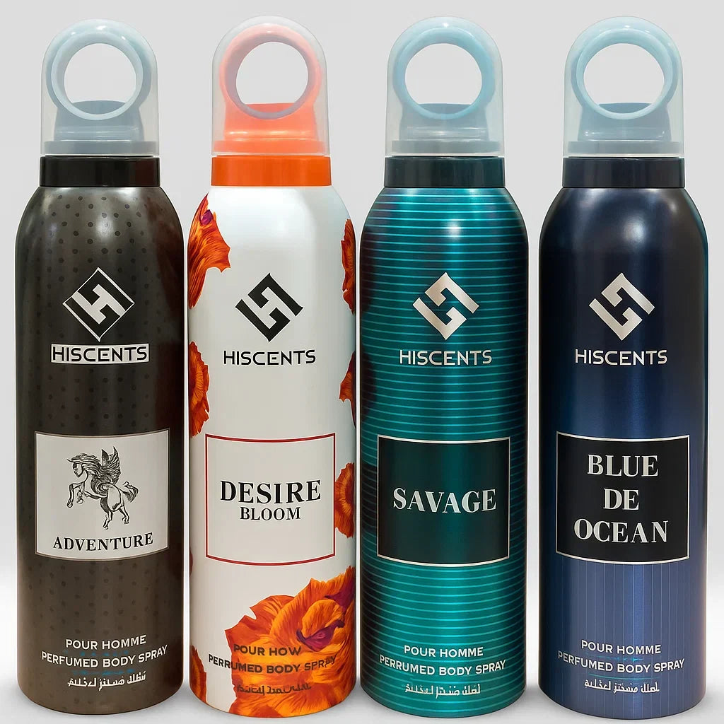 Hiscent by Waseem Badami – Pack of 4 Body Spray - 200ml - Buy Online in Pakistan at Cosmia.pk