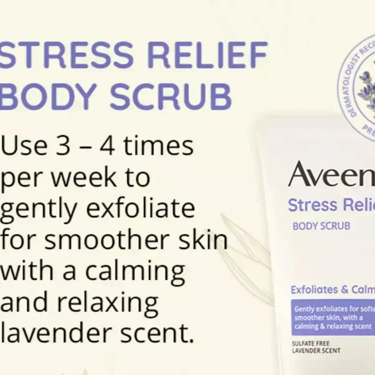 Aveeno Stress Relief Exfoliating Body Scrub – Lavender Scent - 283ml - Buy Online in Pakistan at Cosmia.pk