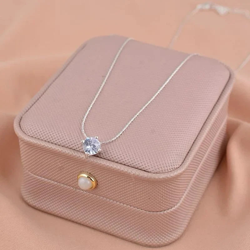 Stainless Steel Chain with Silver Stone Accent - Buy Online in Pakistan at Cosmia.pk