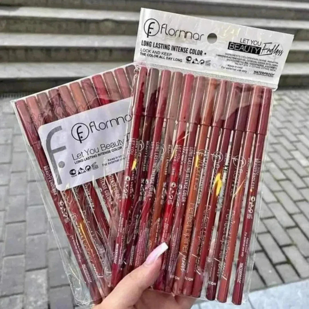 Flarmor Perfect Lip Liner Pencil 12Pcs - Buy Online in Pakistan at Cosmia.pk