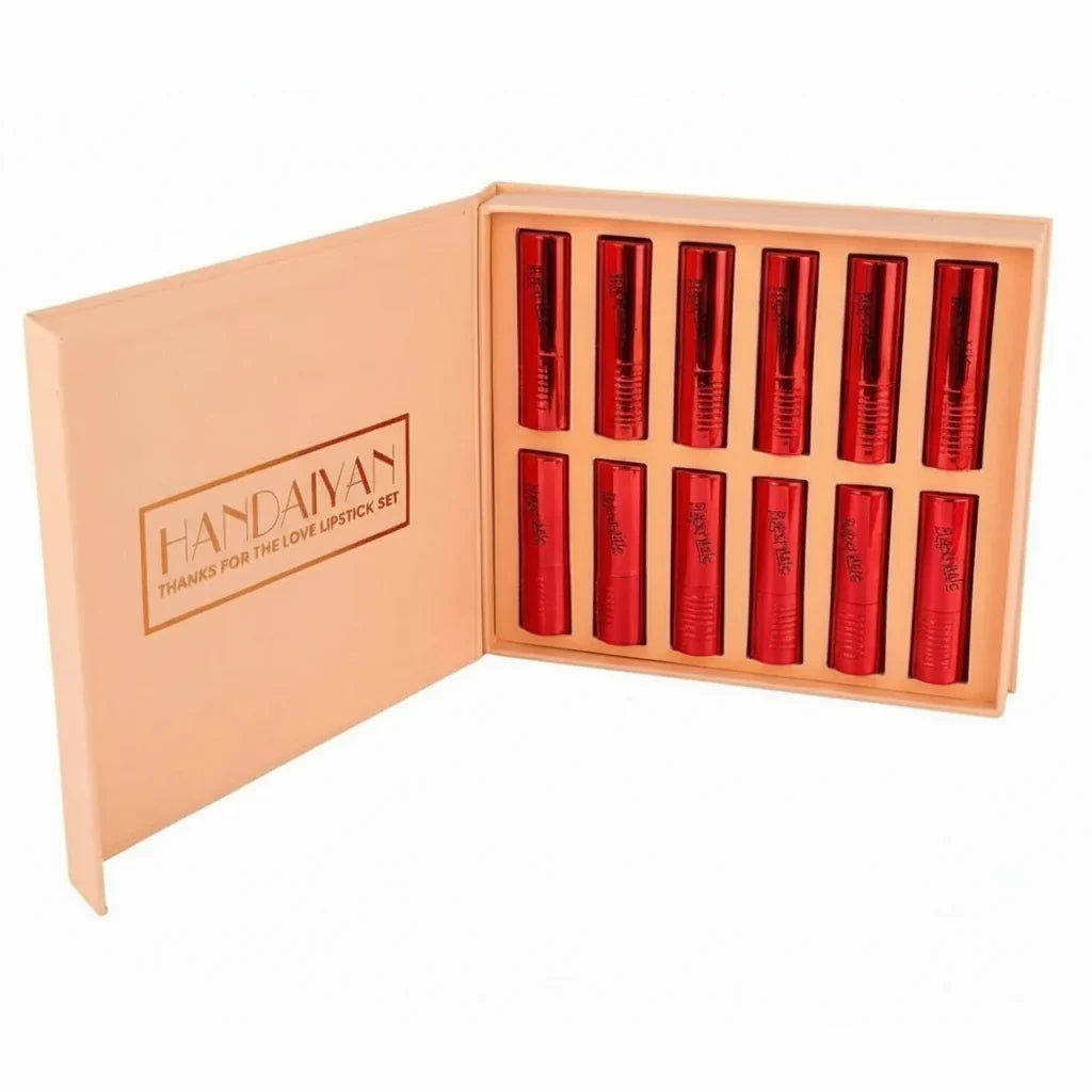 Handaiyan Matte Metal Lipstick Vault - 12Pcs - Buy Online in Pakistan at Cosmia.pk