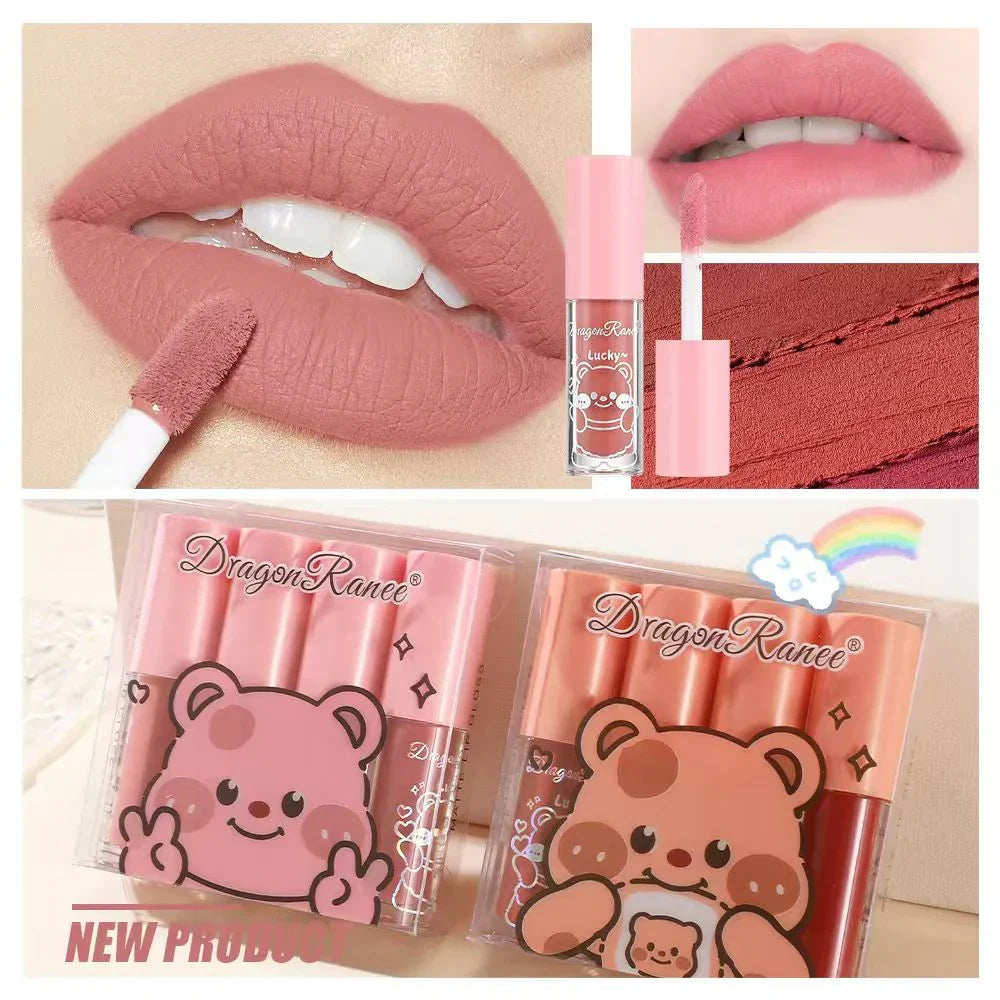 Dragon Ranee Long Lasting Lip gloss Set of 4Pcs - Buy Online in Pakistan at Cosmia.pk