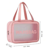 Women Portable Travel Wash Bag Transparent Waterproof Makeup Storage - Buy Online in Pakistan at Cosmia.pk