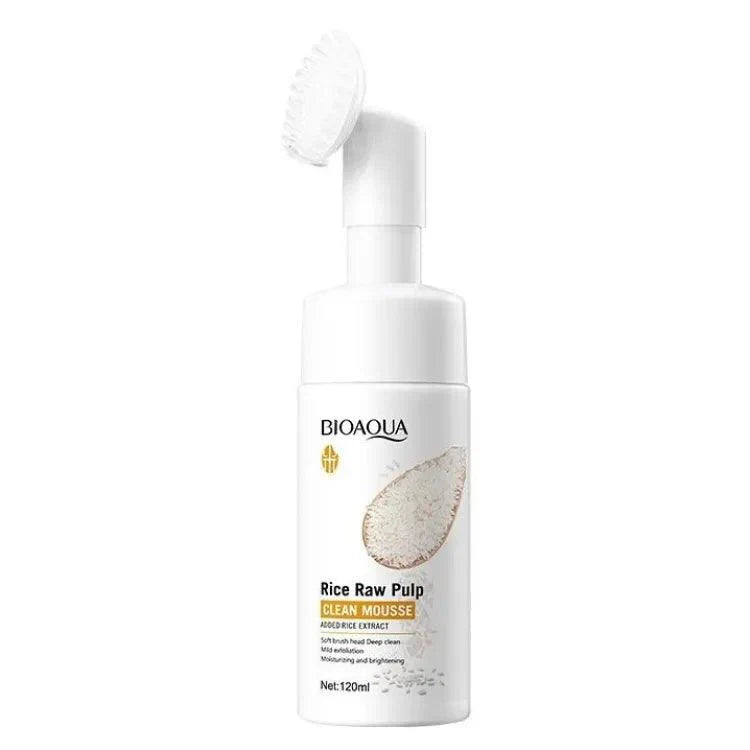 Bioaqua Rice Raw Pulp Deep Cleaning & Hydrating Mousse - 120ml - Buy Online in Pakistan at Cosmia.pk