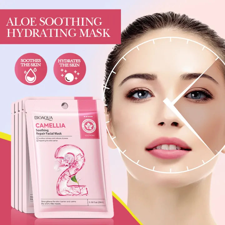 Bioaqua Camellia Soothing Repair Facial Mask - Buy Online in Pakistan at Cosmia.pk