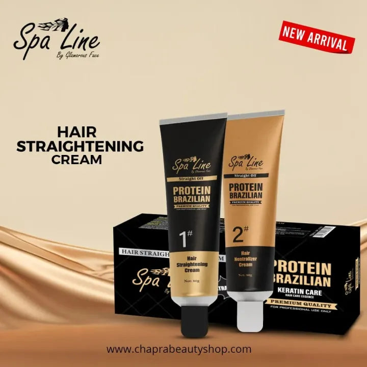 Keratin Protein Brazilian Spa Line Hair Straightening Cream Straight - Buy Online in Pakistan at Cosmia.pk
