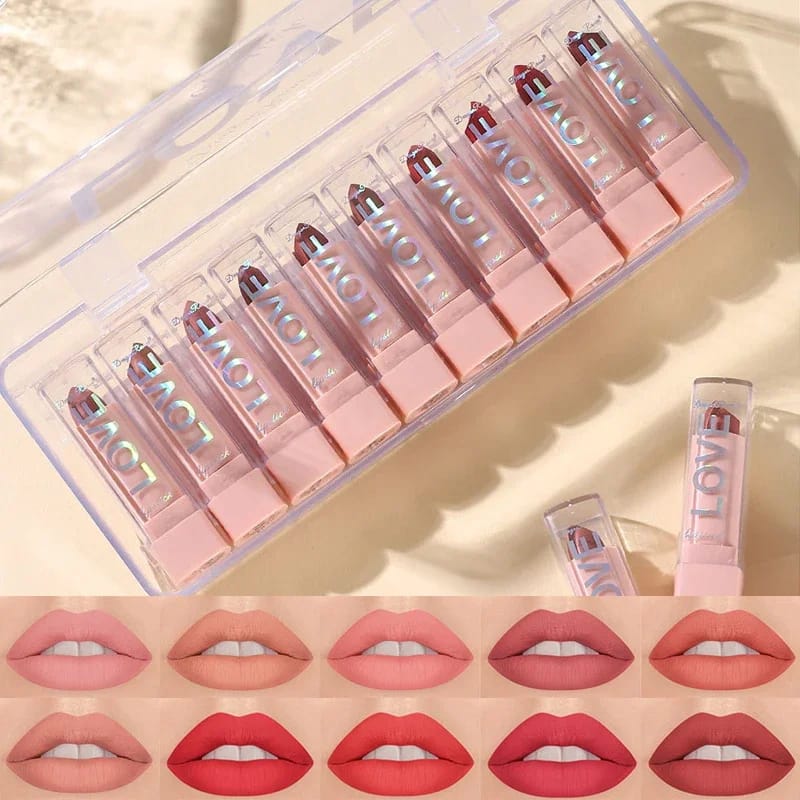 Dragon Ranee - Mini Velvet Lipstick Set of 10 - Buy Online in Pakistan at Cosmia.pk