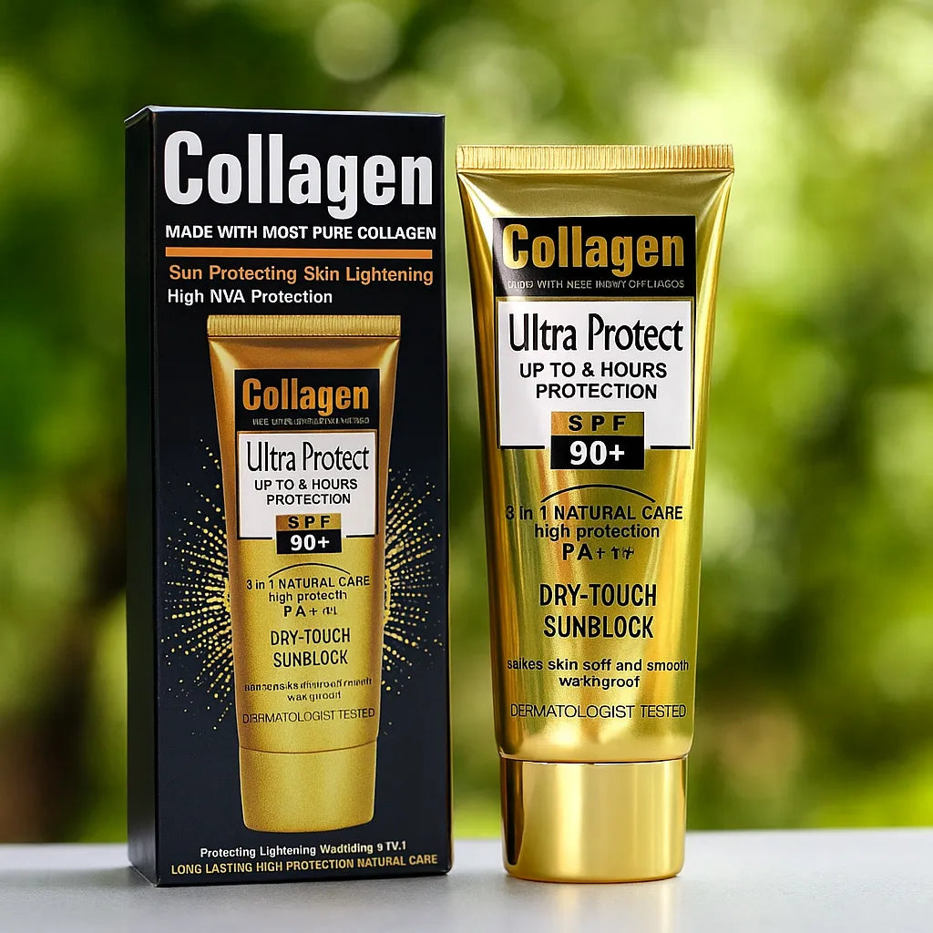 Fruit Of The Wokali Collagen Ultra Protect 3-in-1 Dry- Touch Sunblock SPF 90+ - 100ml - Buy Online in Pakistan at Cosmia.pk