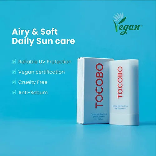 Tocobo Cotton Soft Sun Stick SPF50+ PA++++ (19 gm) - Buy Online in Pakistan at Cosmia.pk