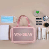 Women Portable Travel Wash Bag Transparent Waterproof Makeup Storage - Buy Online in Pakistan at Cosmia.pk