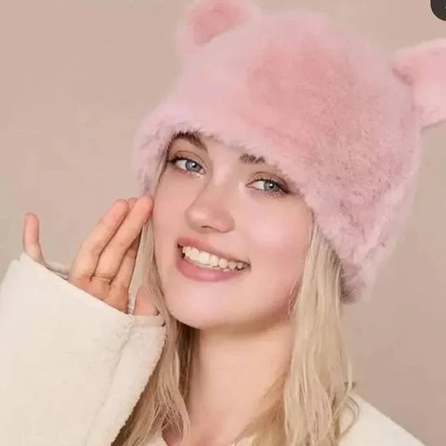Bear Fur Woolen Cap (Random Colour) - Buy Online in Pakistan at Cosmia.pk