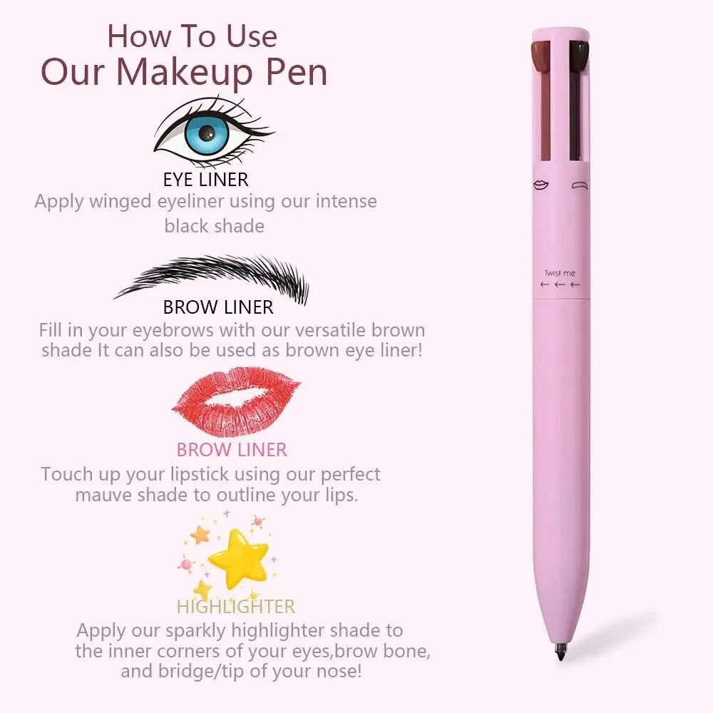 4 In 1 Makeup Pen - Multi function water proof - Buy Online in Pakistan at Cosmia.pk