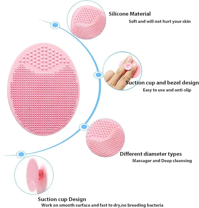 Portable Facial Cleaning Mat Pad Scrubber Silicone Face Cleansing - Buy Online in Pakistan at Cosmia.pk