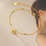 Bell Charm Anklet for Women - bell bead charms close up