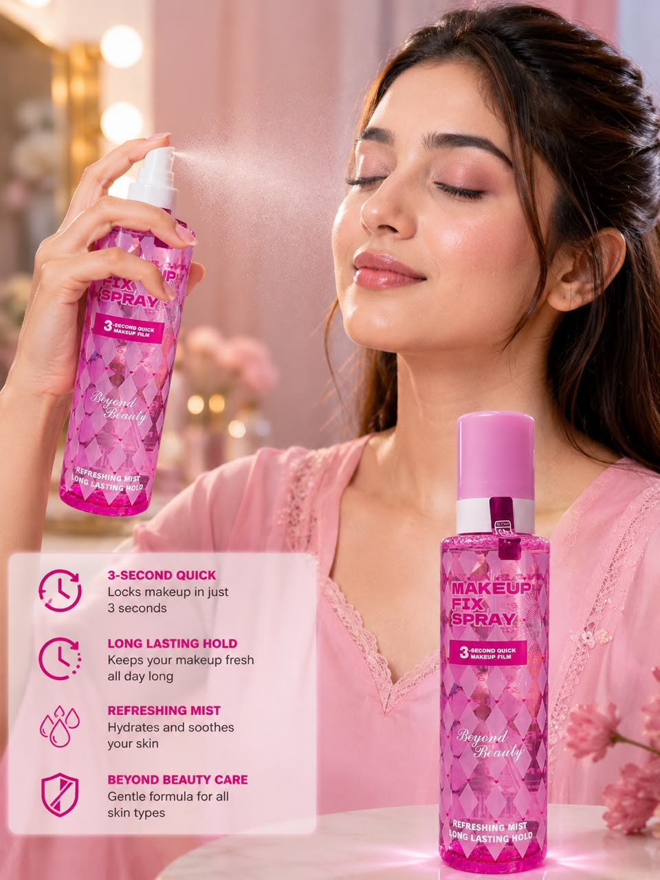 Beyond Beauty Makeup Fix Spray - 3-Second Quick Setting Spray