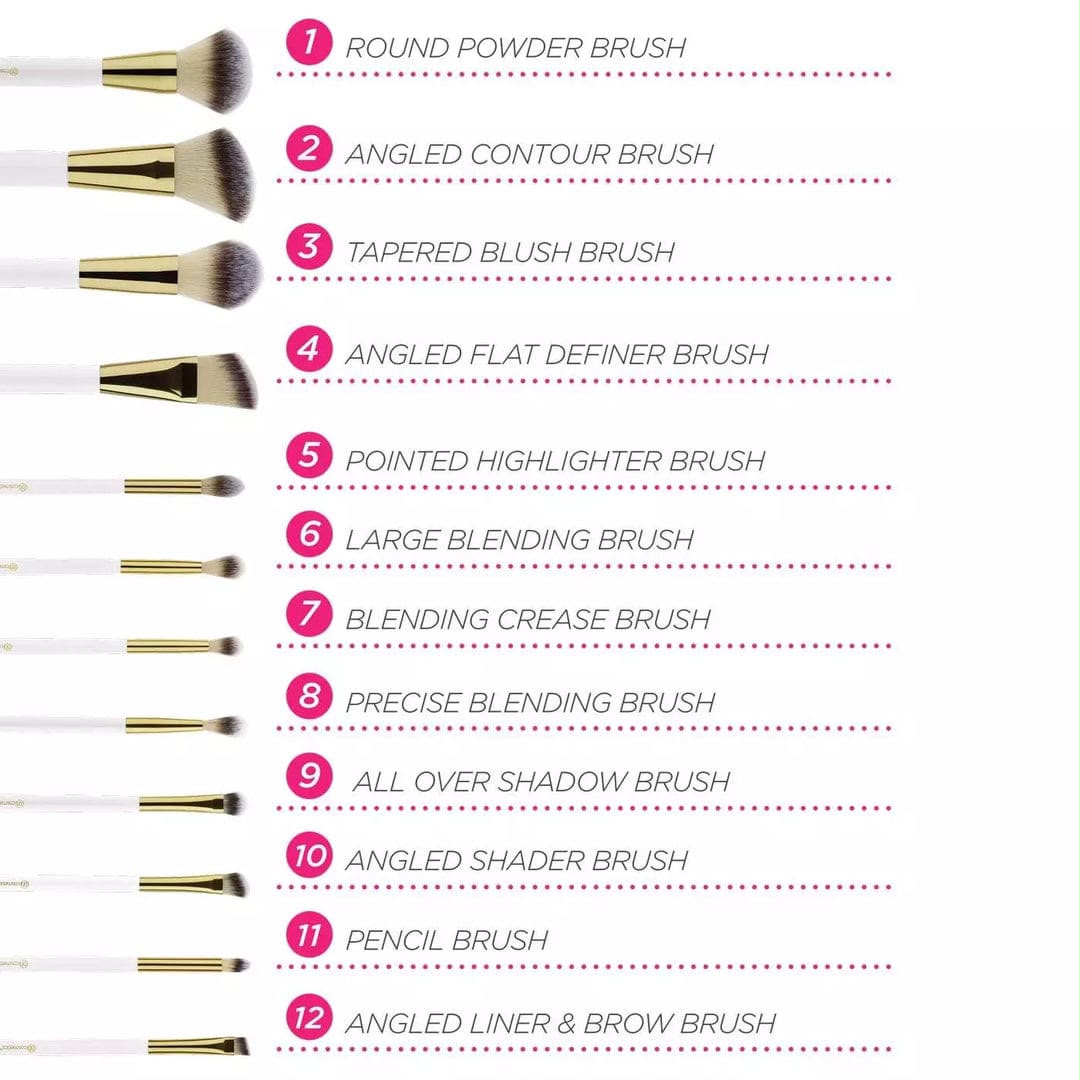 BH Cosmetics 12 Piece Brush Set with Holder - 04