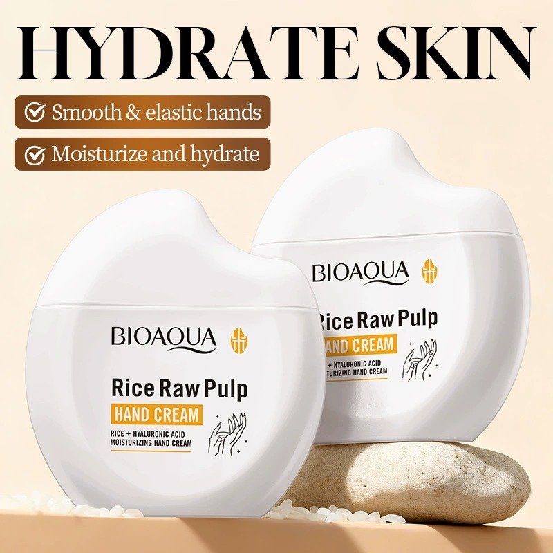 Bioaqua Rice Raw Pulp Hand Cream 60g - Hydrate Skin graphic