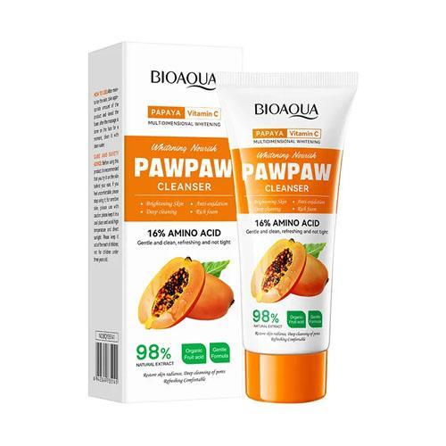 BIOAQUA Papaya Vitamin C Pawpaw 98% Exfoliating Cleanser – 100g online in Pakistan - Cosmia.pk - Image 1