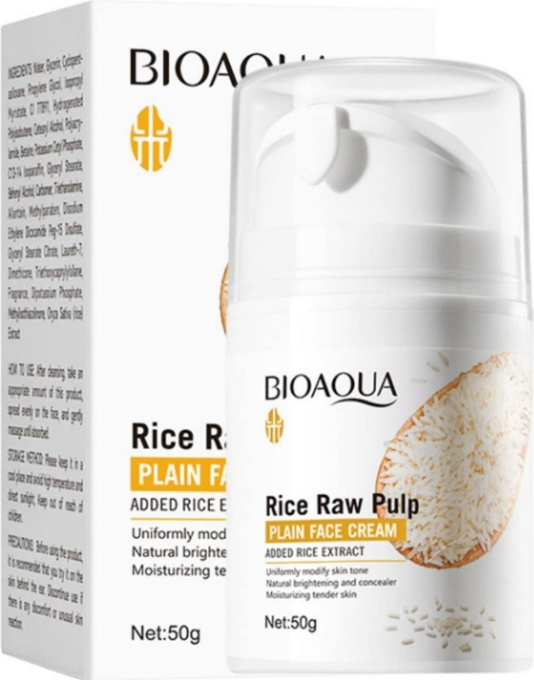 Bioaqua Rice Raw Pulp Plain Face Cream 50g - Image 1