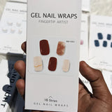 Multi Color Gel Nail Wraps With UV light (16 nail strips) - Buy Online in Pakistan at Cosmia.pk