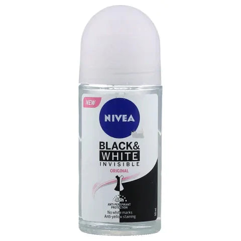 Nivea Black and White Invisible Deodorant Roll-On For Women - 50ml - Buy Online in Pakistan at Cosmia.pk