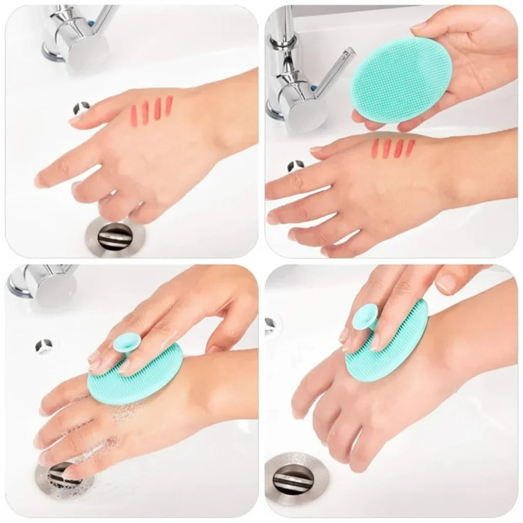 Portable Facial Cleaning Mat Pad Scrubber Silicone Face Cleansing - Buy Online in Pakistan at Cosmia.pk