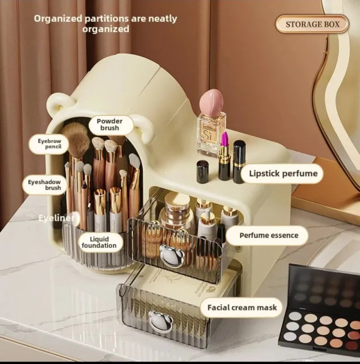 Premium Quality Rotating Desktop Cosmetics Storage Box - Buy Online in Pakistan at Cosmia.pk