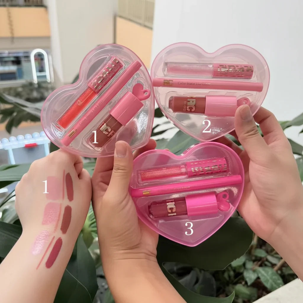 Romcom 3in1 lip kit Matte Lipgloss, Lipliner, Shiny Gloss - Buy Online in Pakistan at Cosmia.pk